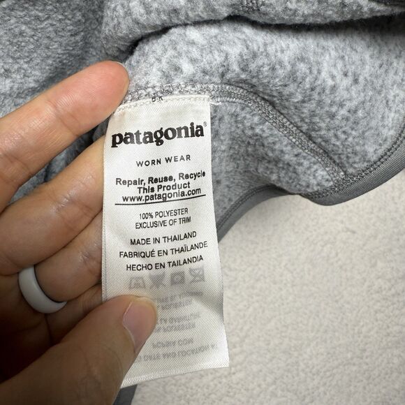 Patagonia Womens Better Sweater 1/4 Zip Fleece Pullover Size M Gray Gorpcore - Picture 3 of 7